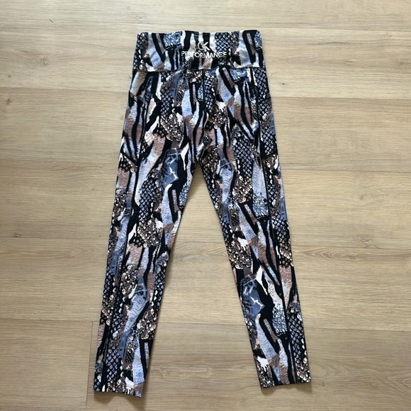 🆕 CALVIN KLEIN PERFORMANCE LEGGINGS Blue animal print size small - Picture 2 of 8